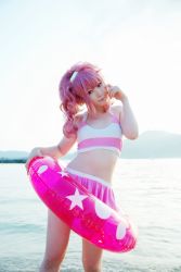 1girl anya_alstreim asian code_geass cosplay destiny_doll photo_(medium) pink_hair sky solo tatsuki water rating:Questionable score:1 user:Anonymous