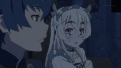  10s animated animated_gif chaika_trabant d: d:&lt; dress driving eyebrows hair_ribbon hitsugi_no_chaika long_hair lowres open_mouth purple_eyes ribbon surprised talking tooru_acura v-shaped_eyebrows white_dress white_hair  rating:Sensitive score:36 user:archaeopteryx