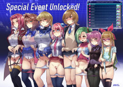6+girls arm_behind_back artist_name bad_id bad_pixiv_id black_legwear blazer blonde_hair blonde_pubic_hair blue_eyes blue_gloves blue_legwear blunt_bangs blush boots bow bowtie bra breasts brown_eyes brown_hair choker cleft_of_venus closed_mouth clothes_lift clothes_pull colored_pubic_hair covered_navel crotch_seam dot_mouth embarrassed female_focus female_pubic_hair fingerless_gloves flat_chest frontal_wedgie garter_belt garter_straps glasses gloves green_eyes green_hair green_pubic_hair hair_between_eyes hair_bow hair_bun hair_ornament hair_ribbon hairpods half-closed_eyes highres hiiragi_yuzu izayoi_aki jacket jewelry kirishima_romin large_breasts leotard leotard_pull lifting_own_clothes light_brown_hair lineup loli long_hair long_sleeves looking_at_viewer mazaki_anzu medium_breasts mibry_(phrysm) mizuki_kotori_(yu-gi-oh!) multicolored_hair multiple_girls navel necklace necktie ohdo_yuamu open_clothes open_jacket open_mouth over-rim_eyewear panties panties_over_pantyhose panty_pull pantyhose parted_lips pink_hair pubic_hair pulling_own_clothes purple_eyes purple_hair purple_pubic_hair pussy pussy_juice red-framed_eyewear red_hair ribbon saliva school_uniform see-through semi-rimless_eyewear shirt short_hair short_sleeves sidelocks single_hair_bun skirt skirt_lift sleeveless sleeveless_shirt small_breasts socks standing streaked_hair striped_clothes striped_panties sweat sweatdrop sweater_vest tears tenjouin_asuka thighhighs thighs twintails uncensored underwear yellow_eyes yu-gi-oh! yu-gi-oh!_5d&#039;s yu-gi-oh!_arc-v yu-gi-oh!_duel_monsters yu-gi-oh!_go_rush!! yu-gi-oh!_gx yu-gi-oh!_sevens yu-gi-oh!_vrains yu-gi-oh!_zexal zaizen_aoi rating:Explicit score:327 user:sytalidis