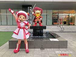  absurdres cosplay harukaze_doremi highres mascot museum ojamajo_doremi ojamajo_doremi_(cosplay) real_life statue tagme toei_animation  rating:General score:2 user:AmiUsagiMinakoReiMakoto