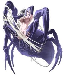  1girl animated arthropod_girl breasts insect_girl large_breasts monster_musume_no_iru_nichijou navel nude official_art purple_hair rachnera_arachnera red_eyes solo spider_girl tagme video 