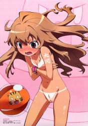 00s 1girl aisaka_taiga ball beachball bikini blush bracelet brown_hair clitoris covering_breasts covering_privates cowboy_shot crossed_arms embarrassed female_pubic_hair flat_chest highres jewelry leaning_forward loli long_hair nude nude_filter official_art_nude_filter official_style open_mouth pink_eyes pubic_hair purple_eyes pussy solo surprised swimsuit tan tanaka_masayoshi tanline third-party_edit tiger toradora! uncensored zoom_layer rating:Explicit score:100 user:danbooru
