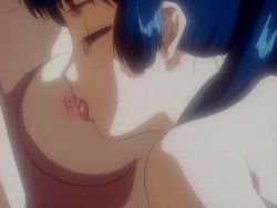  1990s_(style) 2girls animated animated_gif blue_hair breasts covered_erect_nipples closed_eyes futa_with_female futanari implied_futanari large_breasts long_hair multiple_girls nipples nude open_mouth stainless_night tongue  rating:Questionable score:57 user:pornlovgirl
