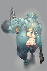 1boy 1girl areola_piercing axe bad_id bad_pixiv_id barefoot belly_riding blonde_hair branded breasts breasts_apart chain chained collar cum cum_overflow cyclops deep_penetration detached_sleeves elf fangs fanny_packing fat fat_man fur-trimmed_legwear fur_trim green_eyes hetero highres horns huge_breasts huge_penis interspecies large_insertion long_hair monster nipple_piercing nipples one-eyed penis penis_sheath piercing pointy_ears rape restrained sex single_horn size_difference slave staff stomach_bulge tagme tears thighhighs topless unaligned_breasts uncensored vaginal weapon yakou_(4507770) rating:Explicit score:236 user:Cosby_