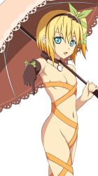 10s 1girl blonde_hair bow edna_(tales) flat_chest functionally_nude highres loli multicolored_hair nipple_slip nipples nude parasol ribbon short_hair side_ponytail solo standing tagme tales_of_(series) tales_of_zestiria two-tone_hair umbrella rating:Explicit score:49 user:KingDongs