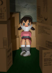  3d address arms_behind_back ass barcode bdsm bondage bound bound_ankles bound_arms bound_wrists box breasts brown_hair crying dirty dirty_clothes dirty_legwear dirty_socks doraemon dress english_text gag gagged indoors loli minamoto_shizuka on_floor panties pantyshot pii_(taromura) pink_dress sitting socks tape tearing_up tears twintails underwear upskirt white_legwear white_panties  rating:Questionable score:25 user:gotetsu