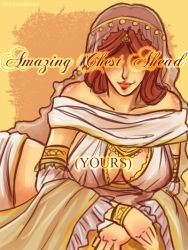  1girl breasts dark_souls_(series) dark_souls_i female_focus from_software jewelry large_breasts lots_of_jewelry queen_of_sunlight_gwynevere solo upper_body  rating:Questionable score:11 user:woolfyx
