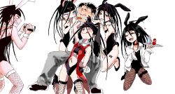  &gt;:p :p androgynous animal_ears black_hair blouse blush bow bowtie camera carrot choker crossdressing cuffs dress_shirt envy_(fma) fake_animal_ears fang fishnet_pantyhose fishnets fullmetal_alchemist gender_request grin harem headband heart homunculus kneeling leotard long_hair midriff multiple_persona navel oekaki open_clothes open_shirt ouroboros pantyhose playboy_bunny rabbit_ears rabbit_tail red_eyes saliva shirt skin_tight sleeveless smile sweat tail tattoo thighhighs tim_marcoh tongue tongue_out trap tray v-shaped_eyebrows wrist_cuffs  rating:Questionable score:12 user:Blackman1