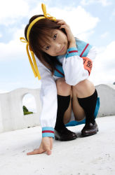 asian cosplay misa_kikouden panties pantyshot photo_(medium) suzumiya_haruhi suzumiya_haruhi_no_yuuutsu underwear  rating:Questionable score:21 user:Crown