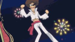  afro animated animated_gif dancing fireworks kodomo_no_jikan shirt white_shirt  rating:Sensitive score:7 user:hibikiyamada