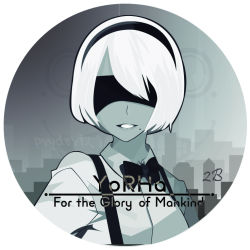  1girl album_cover_redraw black_blindfold black_bow black_bowtie black_hairband blindfold bow bowtie character_name circle cityscape collared_shirt covered_eyes derivative_work dress_shirt emil_(nier) english_text greyscale hairband looking_at_viewer mole mole_under_mouth monochrome nier:automata nier_(series) parted_lips pryderix real_life shirt short_hair smile solo suspenders sweetest_music takeuchi_mariya upper_body white_hair white_shirt 2b_(nier:automata)  rating:General score:7 user:danbooru