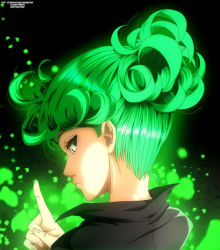  1girl female_focus green_eyes green_hair matching_hair/eyes one-punch_man solo tatsumaki  rating:Questionable score:12 user:Anon_Perv