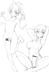  10s 2girls aihara_ai bar_censor blush bosshi breasts censored condom cum flat_chest futabu futanari highres itou_aya large_breasts large_penis long_hair monochrome multiple_girls one-piece_swimsuit open_mouth penis pointless_censoring ponytail short_hair simple_background sketch small_penis smile spread_legs swimsuit transparent_censoring veins veiny_penis white_background  rating:Explicit score:104 user:MountainRiver