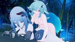  1futa 1girl 3d age_difference ahoge animal_ears animated arm_grab ass blush bouncing_breasts breasts choker corset cum cum_on_ass ejaculation elbow_gloves feathers forest fox_ears fox_girl fox_tail futa_with_female futanari ghost gloves green_hair grey_hair hanya_(honkai:_star_rail) hat honkai:_star_rail honkai_(series) huohuo_(honkai:_star_rail) large_breasts lluanhyperzero loli moaning multicolored_hair multiple_girls nature night nipples nude onee-loli outdoors outdoors_sex prone_bone pumping scared sex sex_from_behind sidelocks small_breasts sound tagme tail testicles thighs two-tone_hair video white_hair yin_yang yin_yang_hair_ornament  rating:Explicit score:632 user:DarkmoonBoi