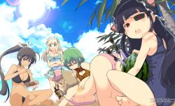  5girls absurdres beach haruka_(senran_kagura) highres hikage_(senran_kagura) homura_(senran_kagura) mirai_(senran_kagura) multiple_girls senran_kagura swimsuit tagme yomi_(senran_kagura) 
