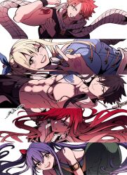  armor black_hair blonde_hair breasts erza_scarlet fairy_tail gray_fullbuster highres large_breasts long_hair lucy_heartfilia natsu_dragneel pink_hair purple_hair red_hair twintails wendy_marvell 