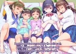  5girls age_difference age_diverse_harem blush breasts flat_chest hard-translated harem implied_pregnancy loli mature_female multiple_girls pregnancy_test pregnant saitou_teikoku tagme third-party_edit translated  rating:Questionable score:174 user:scatoro