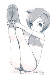 10s 1girl 2013 animal_ears ankle_grab armpits artist_name bad_id bad_twitter_id blush breasts cat_ears cat_girl cat_tail dated exercising feet female_focus from_side hair_ornament hairclip jpeg_artifacts kiya_shii kneepits legs legs_up looking_at_viewer monochrome no_shoes original outstretched_arms panties paw_print shadow short_hair signature simple_background sitting small_breasts socks soles solo sports_bra swept_bangs tail underwear underwear_only white_background rating:Sensitive score:67 user:danbooru