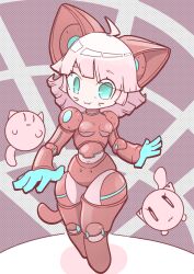  1girl absurdres animal_ears animeretrograde armor cat_ears cat_girl cat_tail highres mascot mecha_musume original robot robot_girl tail 