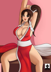  1girl absurdres breasts fatal_fury highres large_breasts long_hair ponytail shiranui_mai solo 