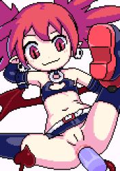  1girl akai_(ugokashitari) anal anal_object_insertion animated animated_gif belt_buckle black_gloves black_skirt black_thighhighs buckle censored demon_girl demon_tail demon_wings disembodied_penis disgaea dutch_angle elbow_gloves etna_(disgaea) gloves hair_ornament heart heart_censor loli lowres masturbation microskirt navel no_panties object_insertion penis pixel_art pointy_ears pussy red_eyes red_hair sex shoe_soles simple_background skirt skull_hair_ornament solo_focus tail thighhighs third-party_edit uncensored white_background wings  rating:Explicit score:587 user:iCpu