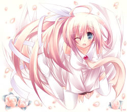 angel flower long_hair maiden original petals v-tan wind rating:Sensitive score:2 user:v-tan