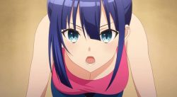  1girl animated animated_gif bicycle blue_eyes blue_hair bouncing_breasts breasts cleavage engage_kiss gym_shirt hanging_breasts large_breasts shirt solo bouncing_breasts yuugiri_ayano  rating:Questionable score:77 user:mai_shiranui