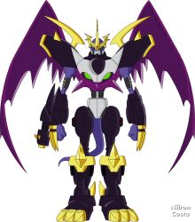 armor cannon claws corruption digimon digimon_(creature) digimon_adventure_tri. imperialdramon imperialdramon_fighter_mode looking_at_viewer solo wings
