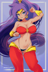  absurdres belly_dancer breast_press breasts breasts_squeezed_together cleavage dancing elpuer_cotote highres huge_breasts long_hair self-upload shantae shantae_(series) tagme very_long_hair  rating:Sensitive score:28 user:elpuer_cotote