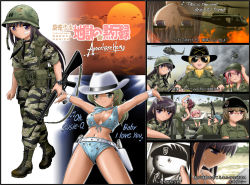 6+girls 7.62x51mm_nato aircraft akemi_homura ammunition ammunition_belt ammunition_pouch anger_vein apocalypse_now assault_rifle bandaid belt-fed beret black_hair boots breasts camouflage campaign_hat captain_benjamin_l._willard chief_quartermaster_george_phillips cleavage colonel_walter_e._kurtz cowboy_hat creedence_clearwater_revival crop_top engineman_3rd_class_jay_hicks english_text engrish_text front-tie_top full-power_cartridge general-purpose_machine_gun gun gunboat gunner&#039;s_mate_3rd_class_lance_b._johnson gunner&#039;s_mate_3rd_class_tyrone_miller hairband hat helicopter helmet holster jungle kaname_madoka kyubey lieutenant_colonel_william_kilgore lmg_cartridge load_bearing_equipment long_hair looking_at_viewer m13_link m16 m16a1 m60 machine_gun magical_girl mahou_shoujo_madoka_magica mahou_shoujo_madoka_magica_(anime) medium_breasts miki_sayaka military military_cartridge military_uniform multiple_girls musical_note nature navel parody patrol_boat_river_(pbr) pouch ranguage rifle rifle_cartridge sakura_kyoko saotome_kazuko shingyouji_tatsuya shizuki_hitomi short_hair sunglasses sweat the_doors tomoe_mami tropical_camouflage uh-1_iroquois uniform united_states_army vietnam watch weapon wristwatch rating:Sensitive score:14 user:danbooru