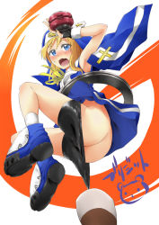 1boy arc_system_works ass assisted_exposure bike_shorts blonde_hair blue_eyes blue_footwear blush boots bridget_(guilty_gear) bulge clothes_pull cross crossdressing eyebrows fingerless_gloves gloves guilty_gear guilty_gear_xx habit hat highres ikusa_ryuuji long_hair male_focus nun open_mouth pants pants_pull pulling_another&#039;s_clothes roger_(guilty_gear) shorts shorts_pull shota solo stuffed_animal stuffed_toy teddy_bear trap yo-yo rating:Questionable score:52 user:BlueBaroness