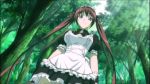 2girls airi_(queen&#039;s_blade) animated apron ass ass_grab blush grabbing_another&#039;s_breast breasts brown_hair closed_eyes covered_erect_nipples dress elf energy_drain female_focus forced forced_kiss forest grabbing kiss maid maid_headdress multiple_girls nature nipples no_panties nowa_(queen&#039;s_blade) outdoors plant pointy_ears queen&#039;s_blade red_hair skirt small_breasts trembling twintails video wrist_cuffs yuri rating:Questionable score:160 user:tyrone101