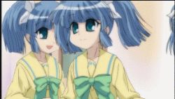  00s 6+girls animated animated_gif anime_screenshot lowres multiple_girls pani_poni_dash! screencap suzuki_sayaka third-party_edit twintails  rating:Sensitive score:5 user:danbooru