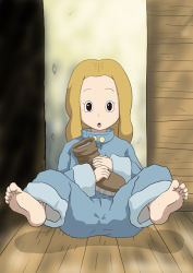  1girl barefoot feet one_piece shoes unworn_shoes sitting smell soles soran_(one_piece) sweat toes urayosi  rating:Questionable score:9 user:pdidly101