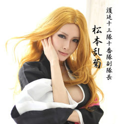  bleach blonde_hair breasts cosplay matsumoto_rangiku mole  rating:Sensitive score:41 user:Usuratonkachi