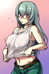 00s 1girl :&lt; blush breasts glasses large_breasts nipples aged_up panties red_eyes rozen_maiden see-through silver_hair solo suigintou third-party_edit tsuda_nanafushi underwear wet rating:Questionable score:17 user:danbooru