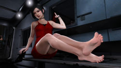 1girl 3d absurdres ada_wong barefoot black_footwear black_hair blush brown_eyes dress feet feet_on_table female_focus high_heels highres looking_at_viewer makeup mirror nail_polish necdaz91 necdaz91_3d on_table red_dress red_nails resident_evil resident_evil_2 resident_evil_2_(remake) resting short_hair sitting soles solo sweat table thighs toes unworn_footwear rating:Sensitive score:85 user:Chalice_Cum_Dungeon