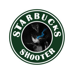  1girl black_rock_shooter black_rock_shooter_(character) female_focus logo looking_at_viewer parody solo starbucks tagme third-party_edit white_background  rating:Sensitive score:2 user:Freak_of_doom