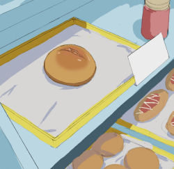  00s bakery branzent bread clitoris food food_focus no_humans objectification pastry pussy shadow shop transformation tray uncensored what yakitate!!_japan  rating:Explicit score:24 user:optical21
