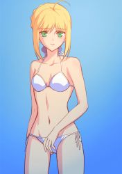  animated animated_gif artoria_pendragon_(fate) bikini blonde_hair disembodied_hand fate_(series) green_eyes saber_(fate) swimsuit  rating:Questionable score:80 user:Legendzerox