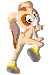  1girl anus artist_request ass blush brown_eyes cream_the_rabbit female_focus full_body furry furry_female highres loli looking_at_viewer looking_back nude pussy rabbit_tail sega solo sonic_(series) sonic_(series) white_background  rating:Explicit score:39 user:Hunter_of_Lolis