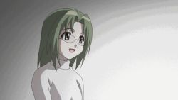  00s 1girl animated animated_gif bulging_eyes deformed eye_pop flashy_background glasses gradient_background green_eyes green_hair iinchou_(seto_no_hanayome) jaw_drop matching_hair/eyes open_mouth screaming screencap seto_no_hanayome simple_background solo surprised 