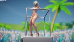  1girl 6+others animated ass audible_music audience breasts cleft_of_venus completely_nude dancing emerald_sustrai high_heels highres jic_jic large_breasts looking_at_viewer medium_breasts multiple_others nipples nude outdoors pussy rwby smile sound stage sunglasses_on_head tagme taking_picture uncensored video 