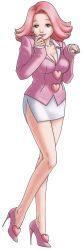 breasts capcom cleavage fingernails ace_attorney high_heels highres large_breasts nail_polish official_art pink_hair april_may tagme rating:Sensitive score:34 user:Juni221