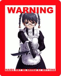  gun knife maid sign twintails weapon  rating:Sensitive score:3 user:Shiro88