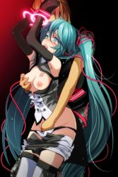 1boy 1girl absurdres aqua_eyes aqua_hair bdsm blonde_hair blue_eyes blue_hair blush bondage bound bound_wrists bow bow_panties grabbing_another&#039;s_breast breasts clothes_pull crying crying_with_eyes_open elbow_gloves fingering fingering_from_behind gloves grabbing hand_in_panties hatsune_miku hetero highres huge_filesize long_hair medium_breasts molestation nipples number_tattoo open_mouth panties panty_pull pussy_groping saliva shorts shorts_pull tattoo tears thighhighs tsukishiro_saika twintails open_fly underwear very_long_hair vocaloid white_panties rating:Explicit score:91 user:Daybreak01