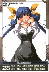 1girl ;p absurdres arc_system_works blue_hair blush dizzy_(guilty_gear) guilty_gear highres inoue_takumi long_hair official_art one_eye_closed queen&#039;s_blade queen&#039;s_gate red_eyes solo tongue tongue_out twintails wink rating:Questionable score:13 user:danbooru