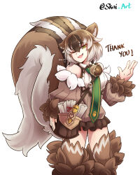  absurdres animal_ears highres monster_girl monster_girl_encyclopedia ratatoskr_(monster_girl_encyclopedia) simple_background skai_art squirrel_ears squirrel_tail tail  rating:General score:4 user:necroavirus