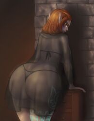  1girl ass ass_bigger_than_breasts bikini bikini_bottom_only breasts brown_eyes brown_hair butt_crack female_focus grabbing gray_body huge_ass huge_breasts lingerie midna navel negligee nintendo pointy_ears saf-404 seductive_smile smile solo_focus swimsuit tagme the_legend_of_zelda the_legend_of_zelda:_twilight_princess twili_midna underwear bad_tag 