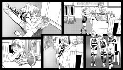  2boys absurdres age_difference alcohol brothers comic family food highres incest male_focus monochrome multiple_boys penis shota shotail siblings size_difference yaoi  rating:Explicit score:10 user:hitomi_14567